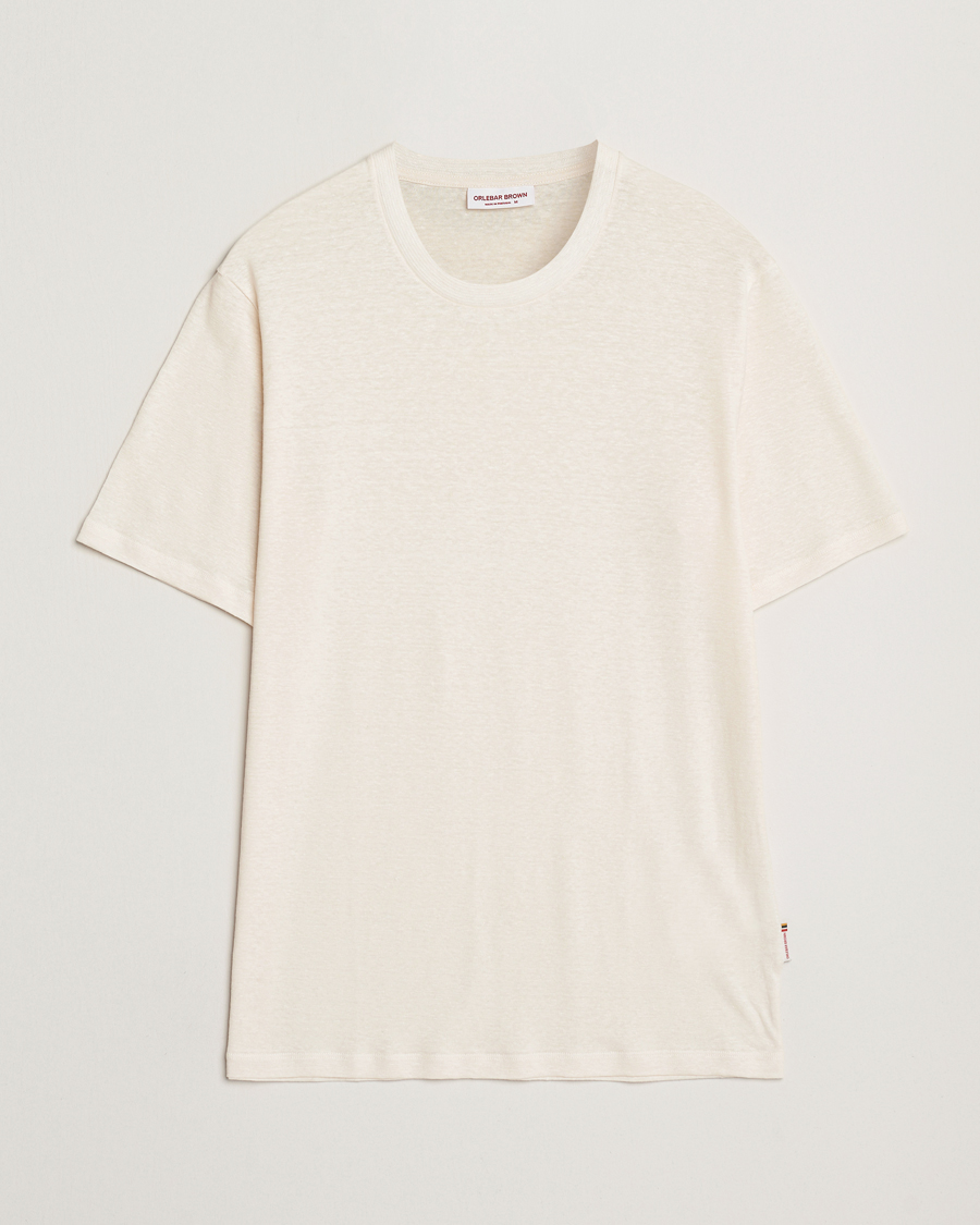 Homme | T-shirts | Orlebar Brown | Standard Linen T-Shirt Latte