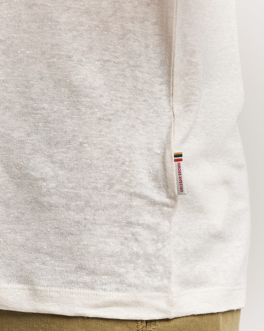 Homme | T-shirts | Orlebar Brown | Standard Linen T-Shirt Latte