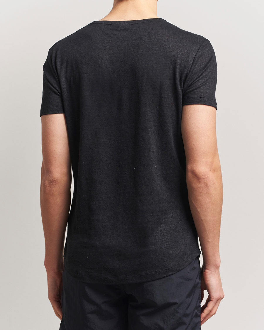 Homme | T-shirts | Orlebar Brown | Linen T-Shirt Black