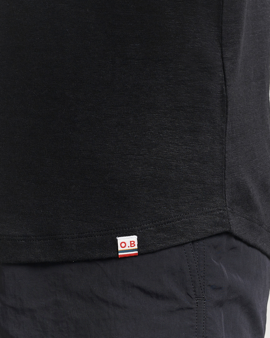 Homme | T-shirts | Orlebar Brown | Linen T-Shirt Black