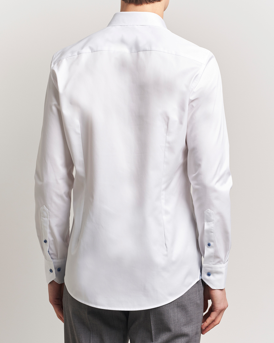 Homme | Chemises | Stenströms | Silmline Contrast Cotton Twill Shirt White