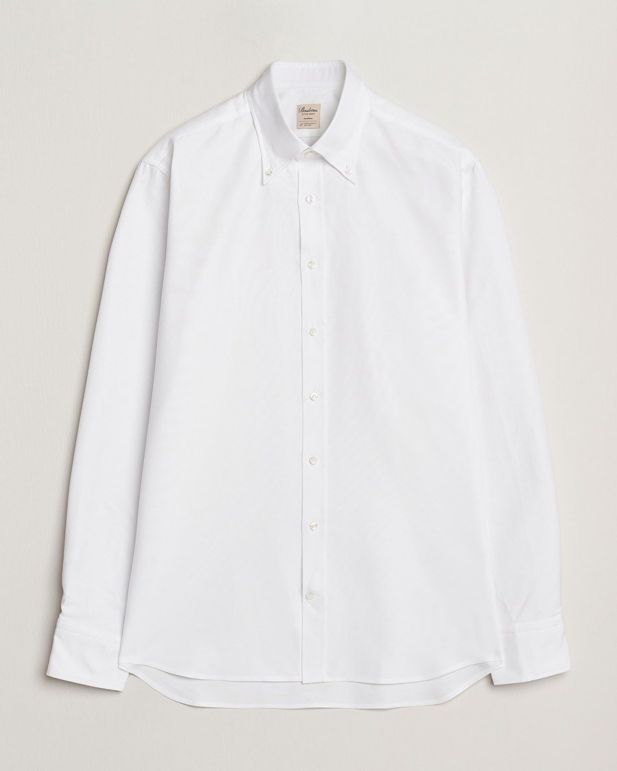 Homme | Chemises | Stenströms | Fitted Body Heavy Oxford Shirt White