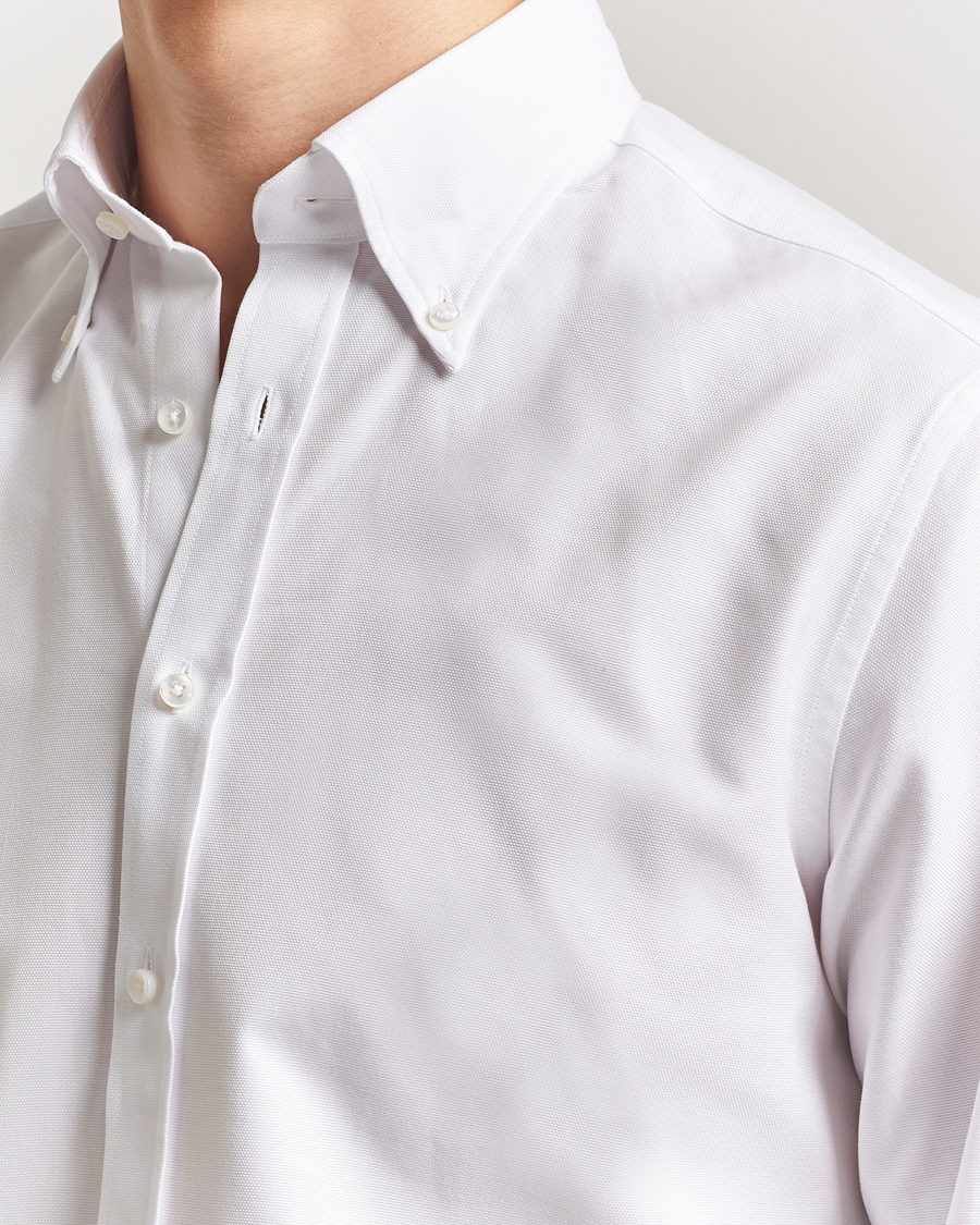 Homme | Chemises | Stenströms | Fitted Body Heavy Oxford Shirt White