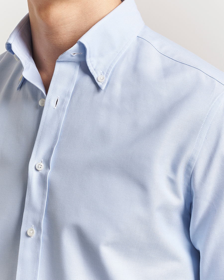 Homme | Chemises | Stenströms | Fitted Body Heavy Oxford Shirt Blue