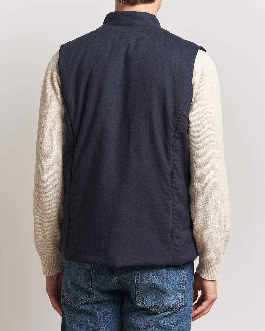 Homme | Manteaux Et Vestes | Stenströms | Linen/Alcantar Vest Navy