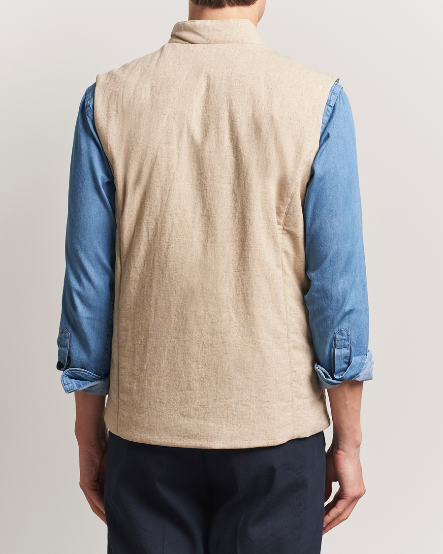 Homme | Manteaux Et Vestes | Stenströms | Linen/Alcantar Vest Beige