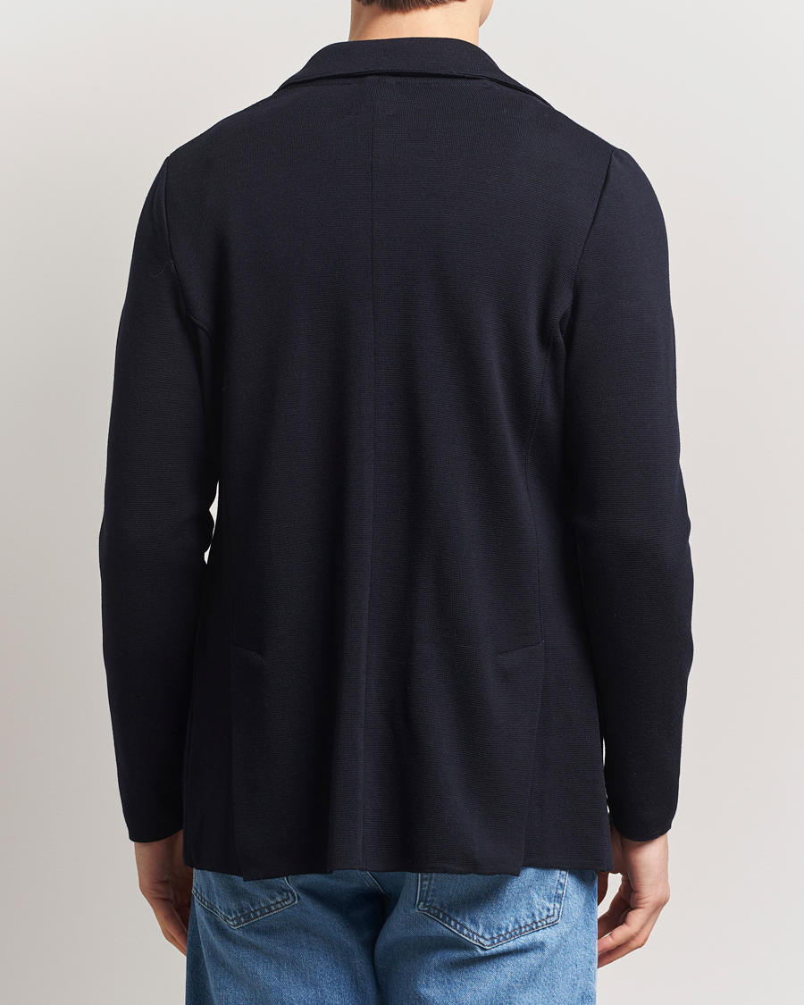Homme | Blazers | Stenströms | Milano Knitted Merino Blazer Navy