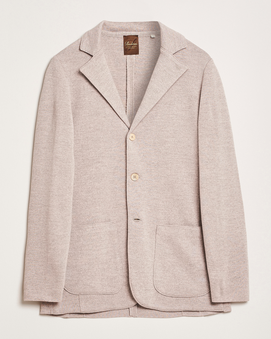 Homme | Blazers | Stenströms | Milano Knitted Blazer Beige