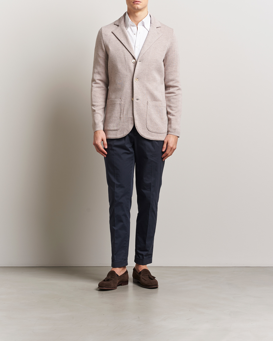 Homme | Blazers | Stenströms | Milano Knitted Blazer Beige