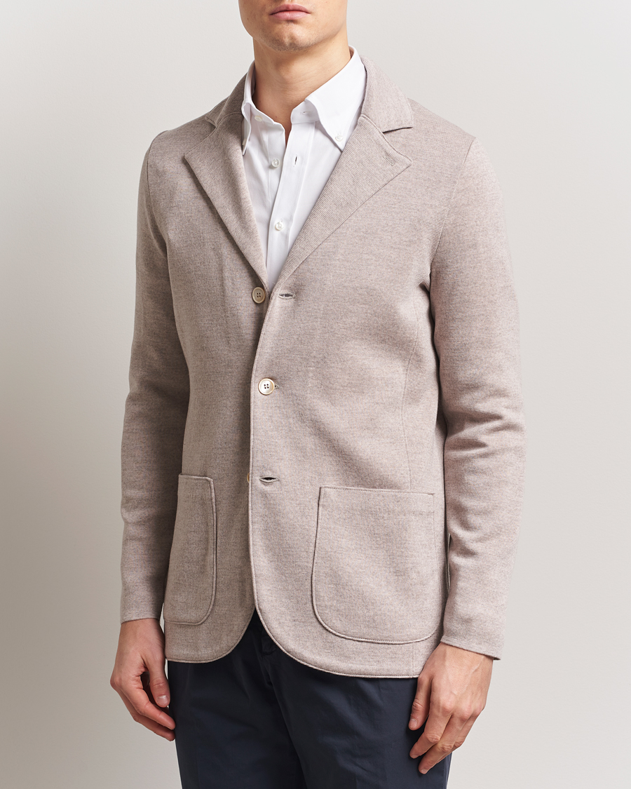 Homme | Blazers | Stenströms | Milano Knitted Blazer Beige