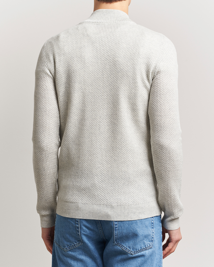 Homme | Pulls Et Tricots | Stenströms | Knitted Textured Half-Zip Grey