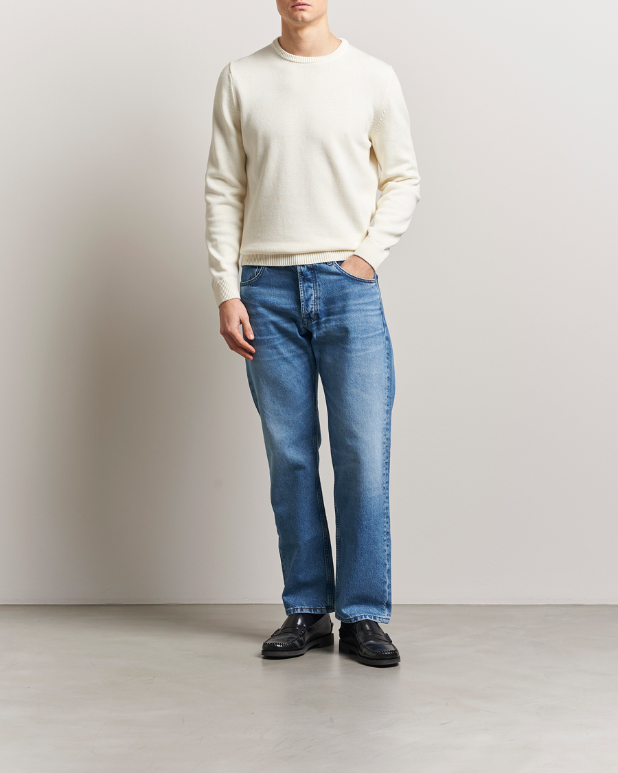 Homme | Pulls Et Tricots | Stenströms | Organic Cotton Knitted Sweater White