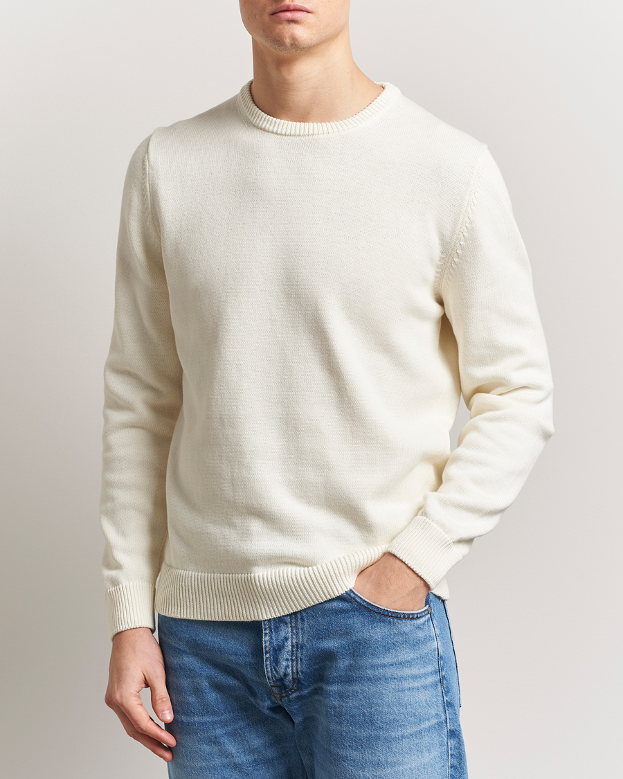 Homme | Pulls Et Tricots | Stenströms | Organic Cotton Knitted Sweater White