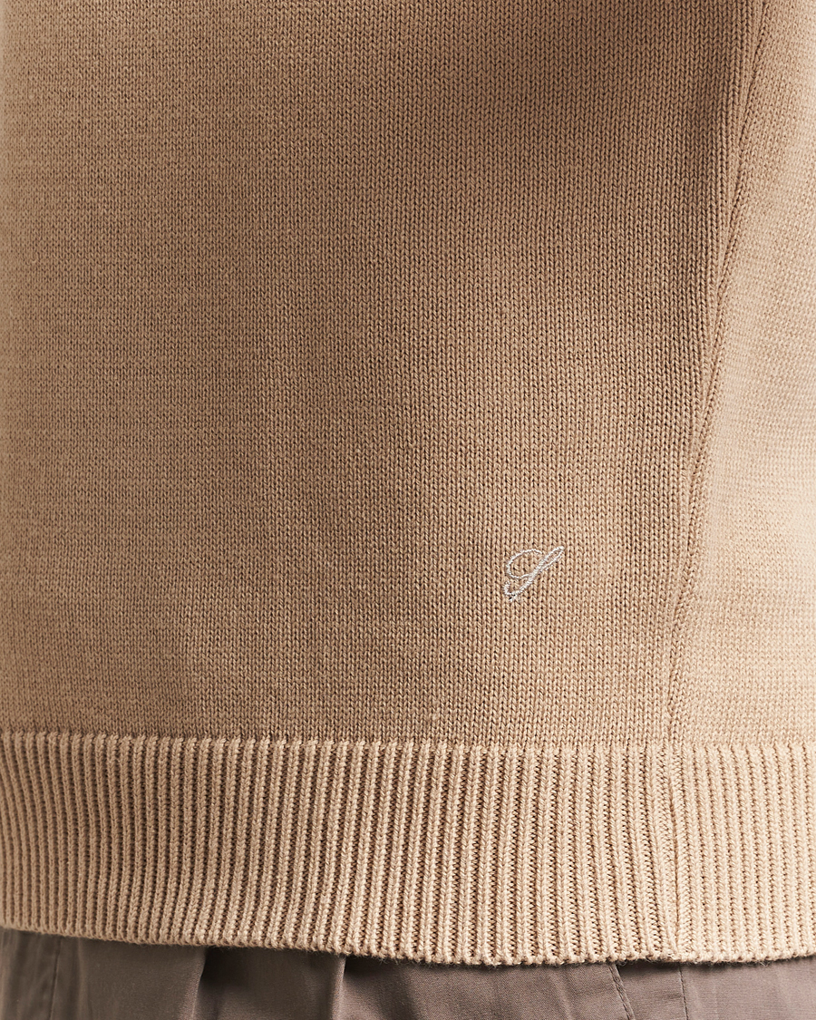 Homme | Pulls Et Tricots | Stenströms | Organic Cotton Knitted Sweater Beige