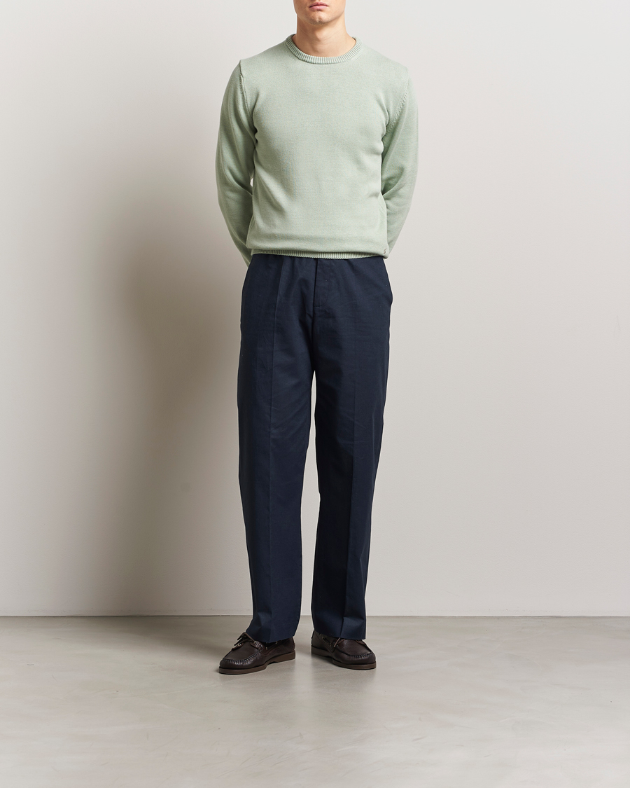 Homme | Pulls Et Tricots | Stenströms | Organic Cotton Knitted Sweater Mint Green