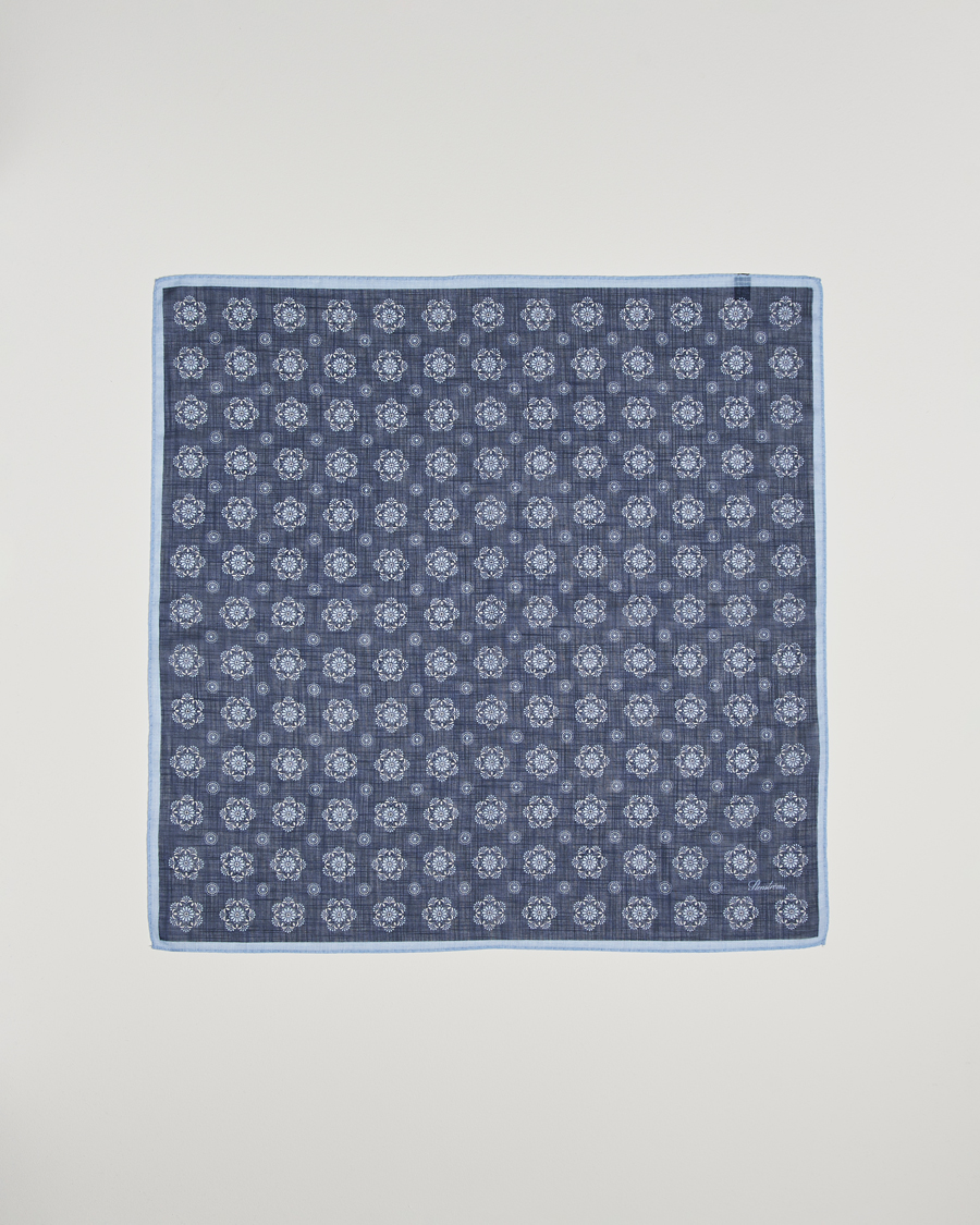 Homme | Stenströms Printed Cotton Bandana Navy | Stenströms | Printed Cotton Bandana Navy