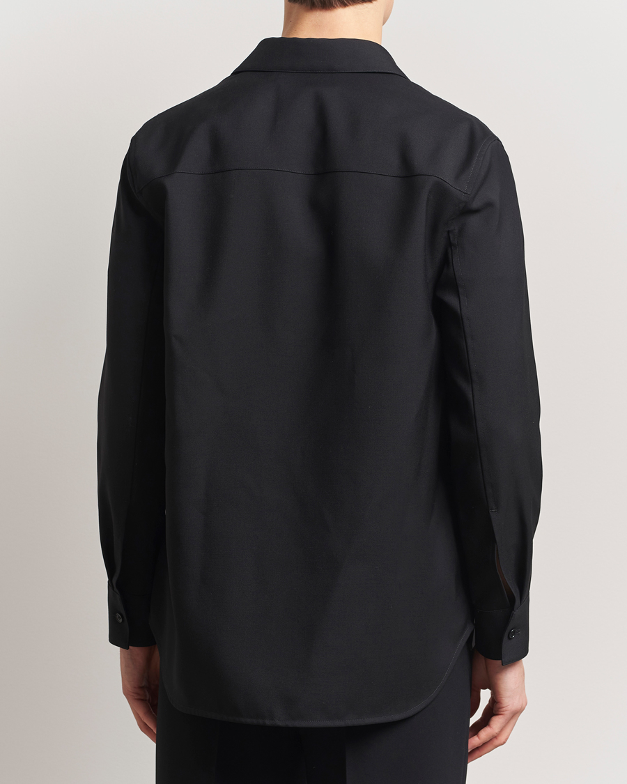 Homme | Chemises | Jil Sander | Double Pocket Gabardine Overshirt Black