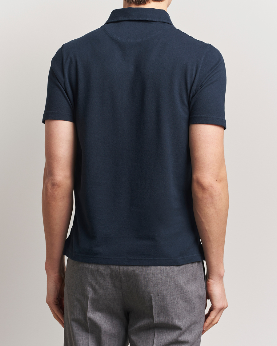 Homme | Polos | Zanone | Soft Cotton Piquet Polo Navy