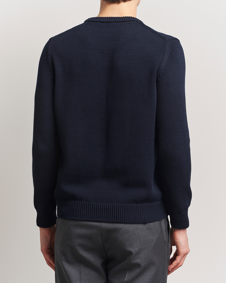 Homme | Pulls Et Tricots | Zanone | Soft Cotton Crewneck Sweater Navy
