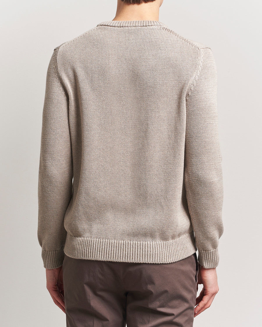 Homme | Pulls Et Tricots | Zanone | Soft Cotton Crewneck Sweater Beige