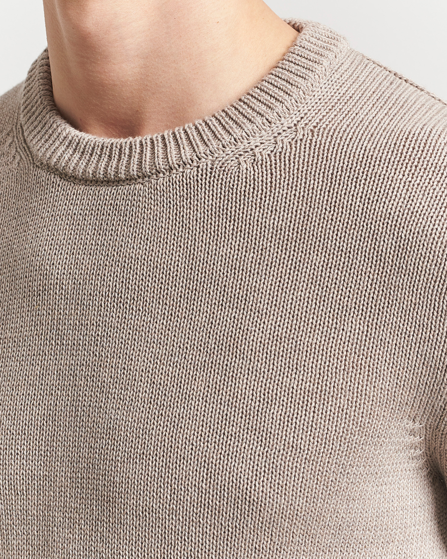 Homme | Pulls Et Tricots | Zanone | Soft Cotton Crewneck Sweater Beige