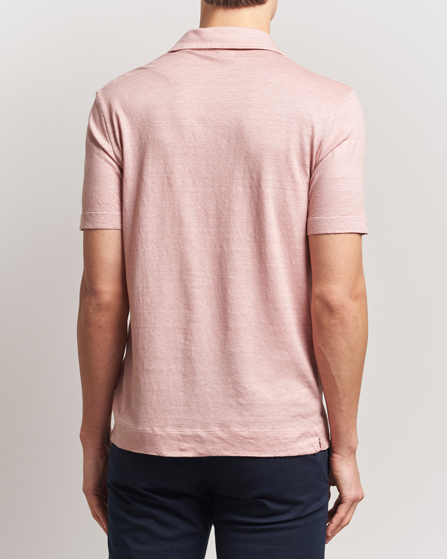 Homme | Polos | Massimo Alba | Filicudi Cotton/Linen Polo Pink
