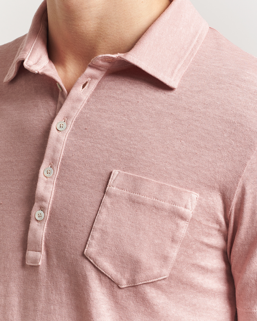 Homme | Polos | Massimo Alba | Filicudi Cotton/Linen Polo Pink