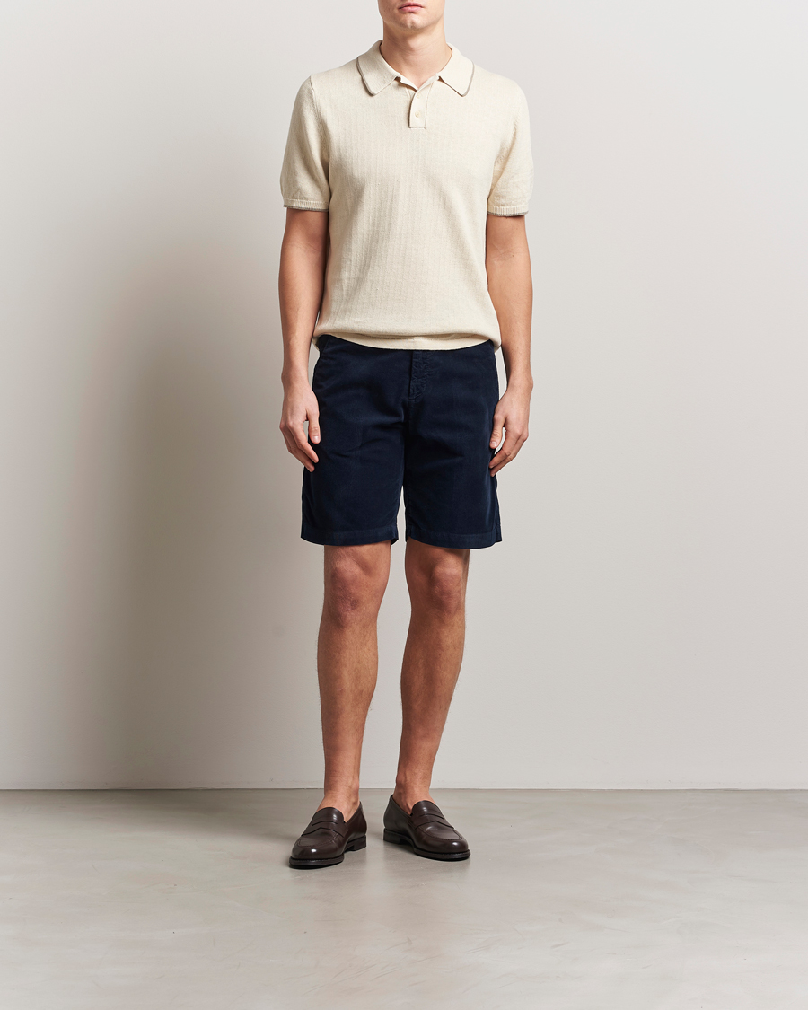 Homme | Shorts | Massimo Alba | Vela Baby Corduroy Shorts Navy