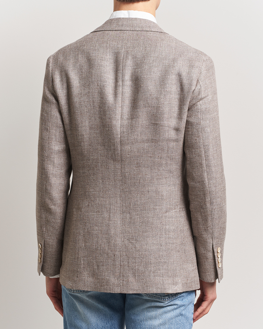 Homme | Blazers | Brunello Cucinelli | Single Breasted Linen Blend Twill Blazer Beige