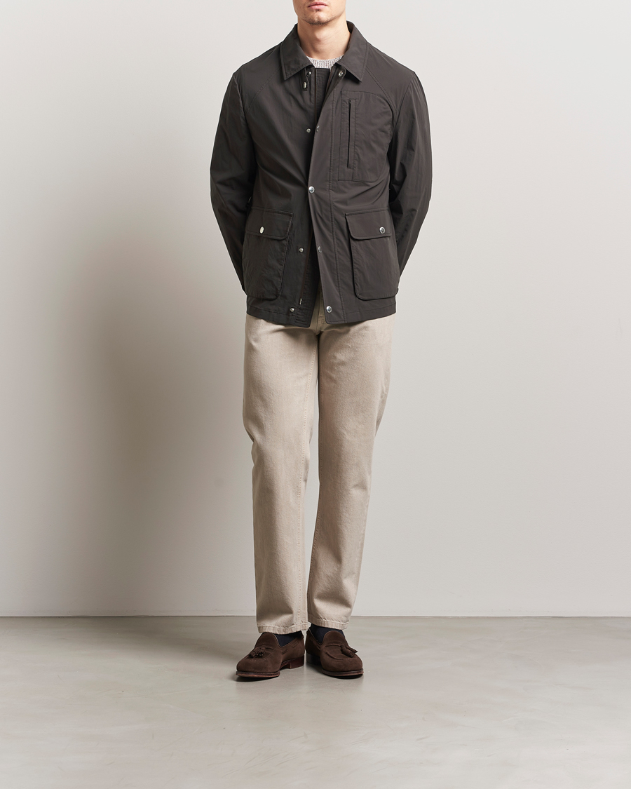 Homme | Manteaux Et Vestes | Brunello Cucinelli | Peach Cotton Field Jacket Dark Brown