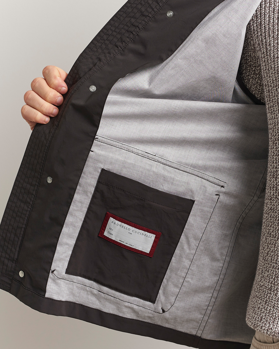 Homme | Manteaux Et Vestes | Brunello Cucinelli | Peach Cotton Field Jacket Dark Brown