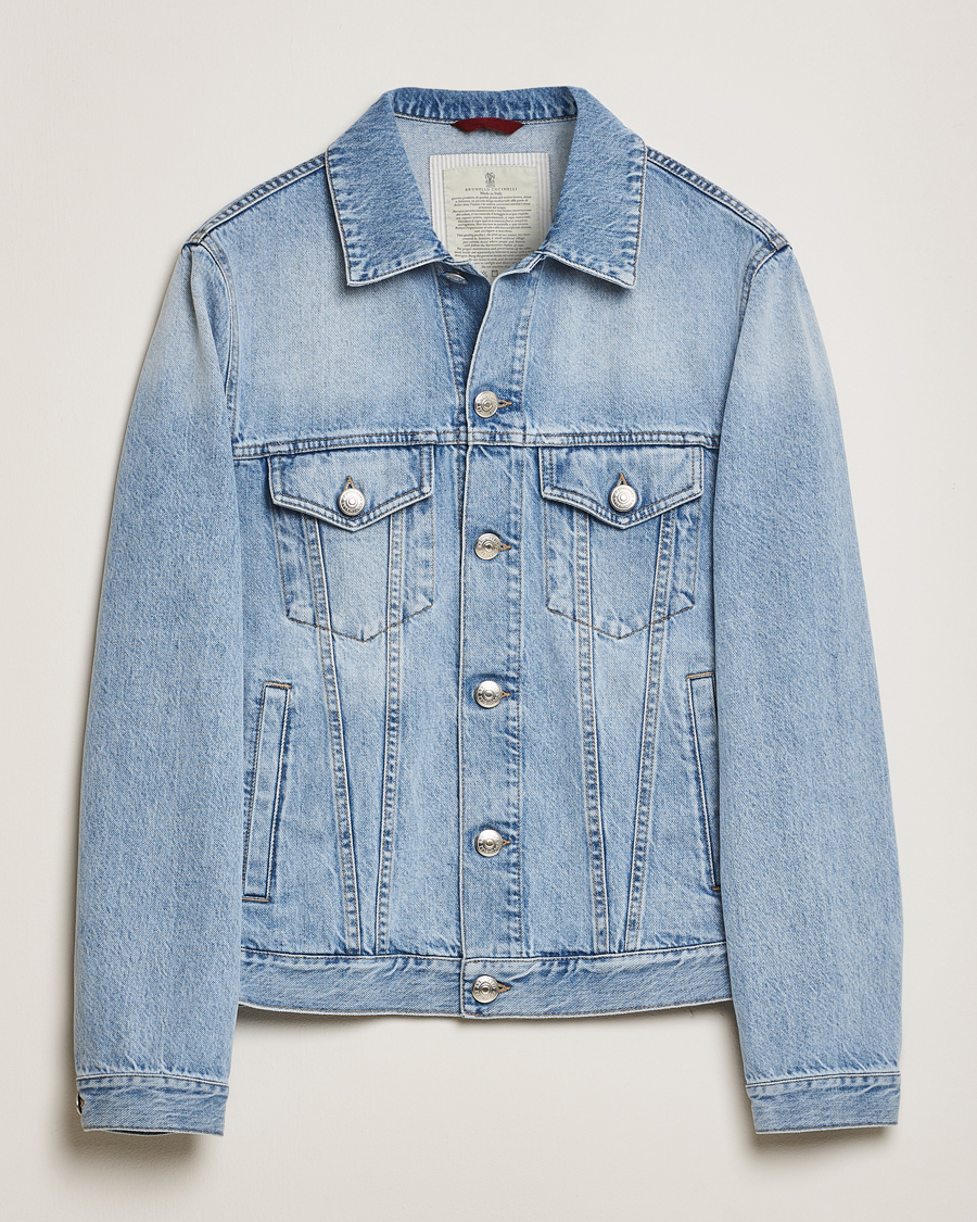 Homme | Manteaux Et Vestes | Brunello Cucinelli | Denim Jacket Light Blue