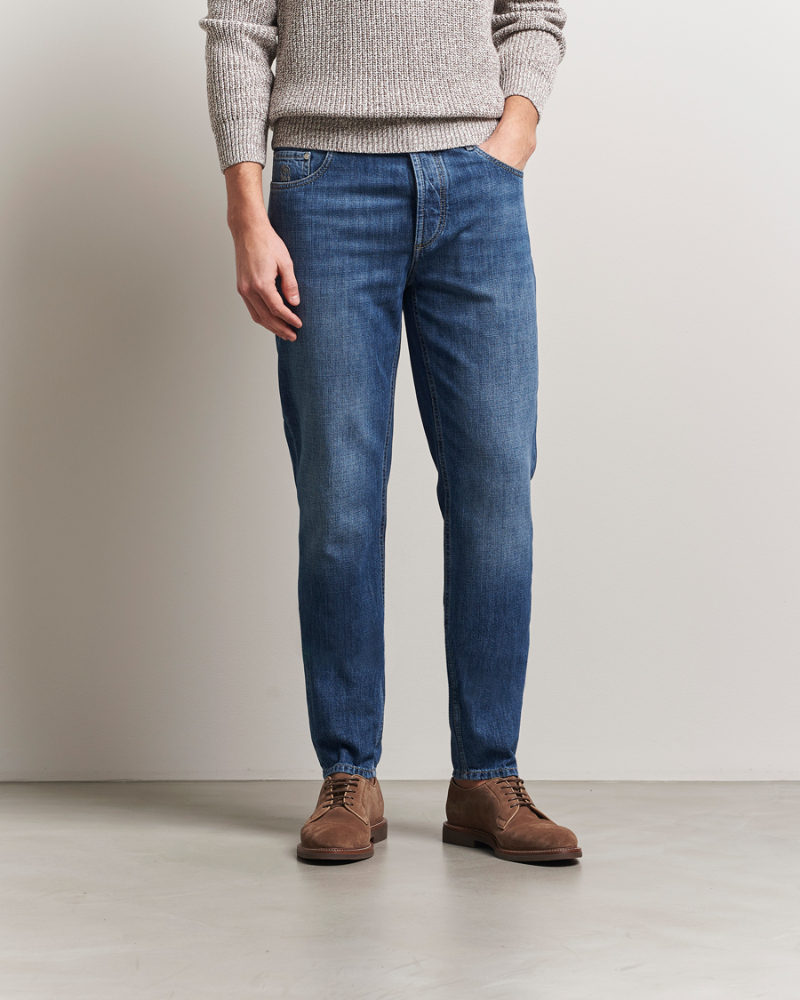 Homme | Pantalons | Brunello Cucinelli | Traditional Fit Jeans Medium Wash