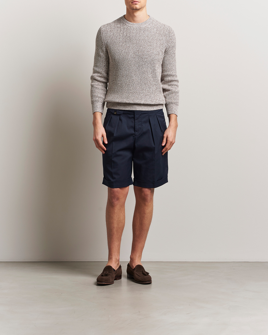 Homme | Shorts | Brunello Cucinelli | Cotton Chino Shorts Navy