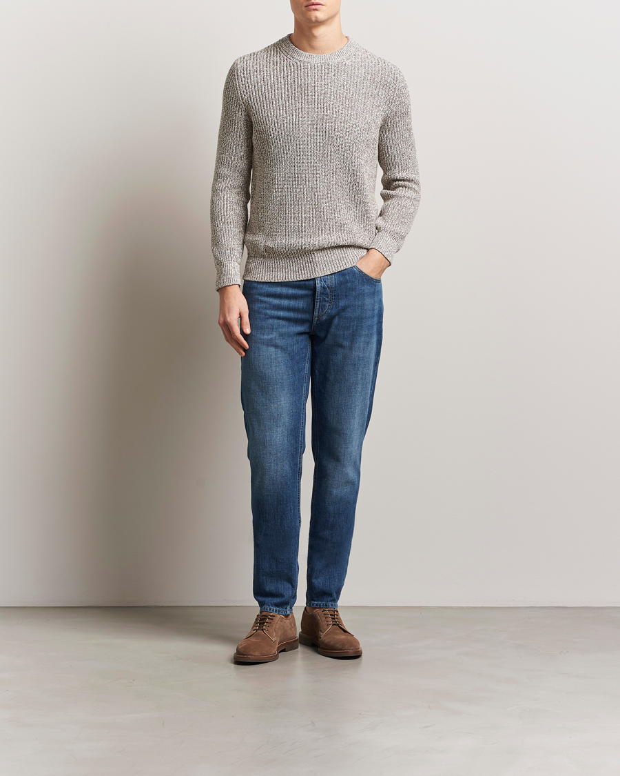 Homme | Pulls Et Tricots | Brunello Cucinelli | Melange Rib Sweater Beige
