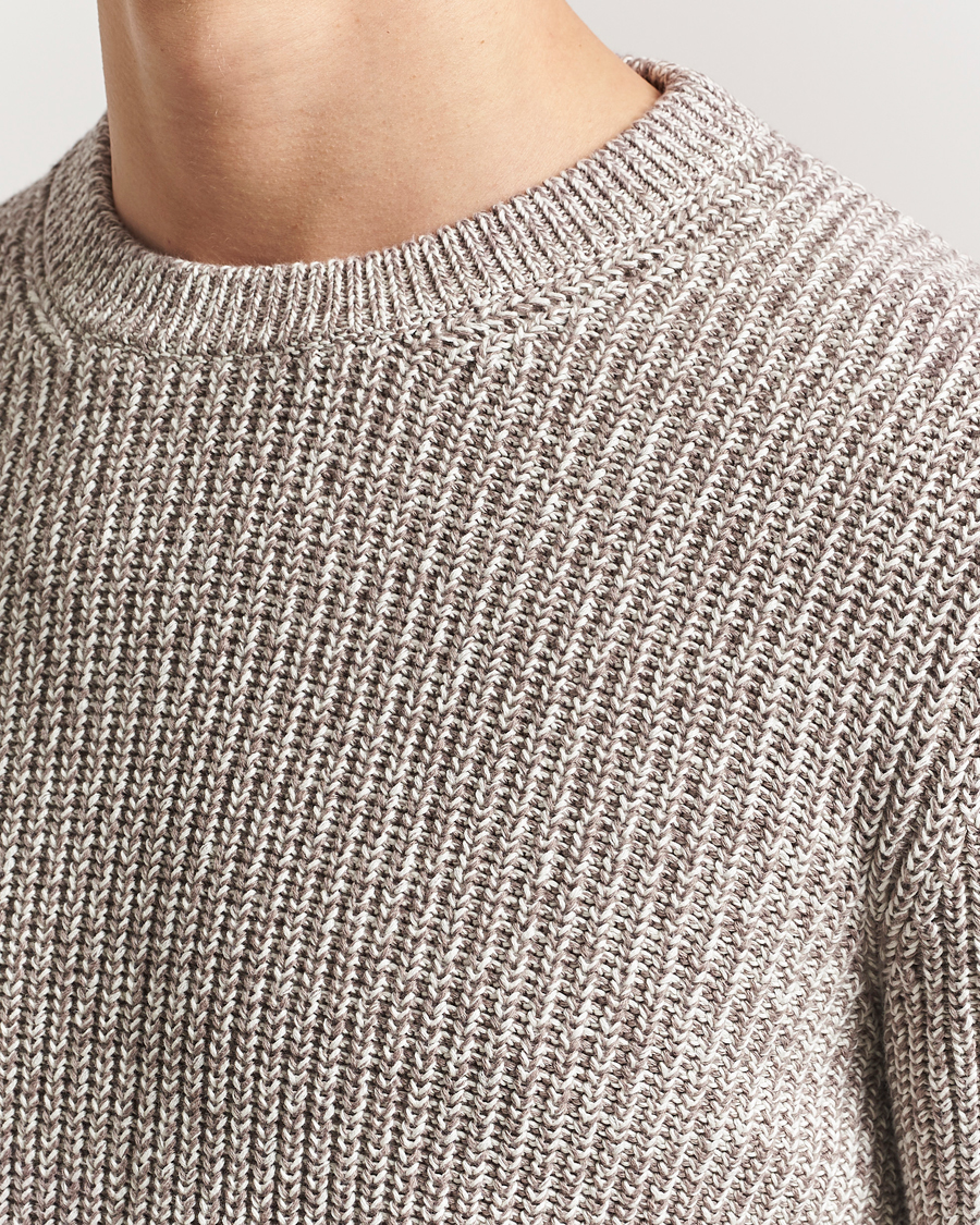 Homme | Pulls Et Tricots | Brunello Cucinelli | Melange Rib Sweater Beige