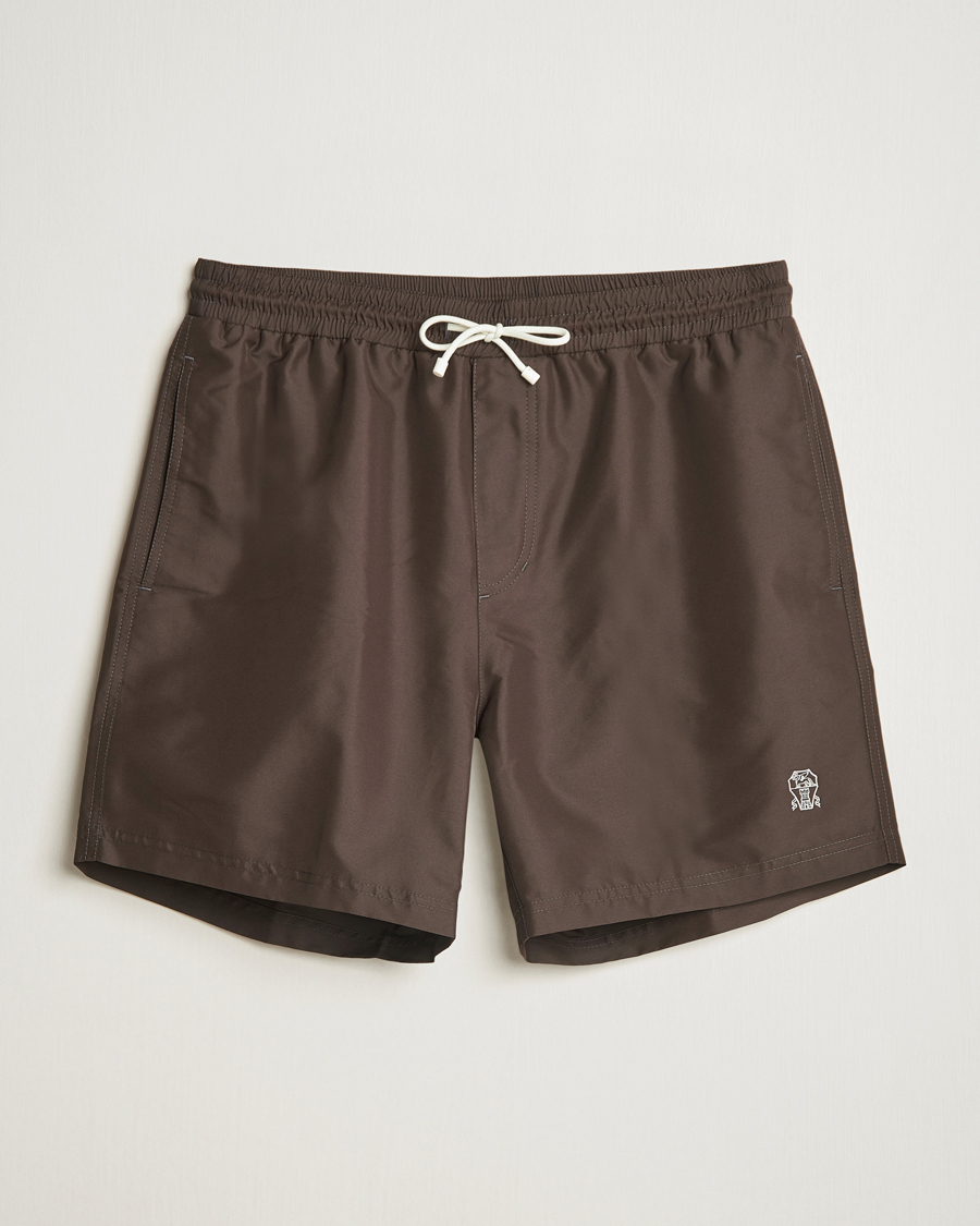 Homme | Maillots De Bain | Brunello Cucinelli | Nylon Swim Trunks Dark Brown