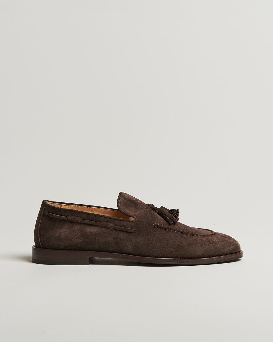 Homme | Brunello Cucinelli Tassel Loafer Dark Brown Suede | Brunello Cucinelli | Tassel Loafer Dark Brown Suede