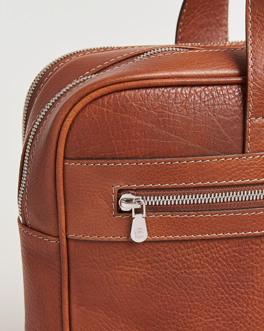 Homme | Brunello Cucinelli Grain Leather Briefcase Cognac | Brunello Cucinelli | Grain Leather Briefcase Cognac