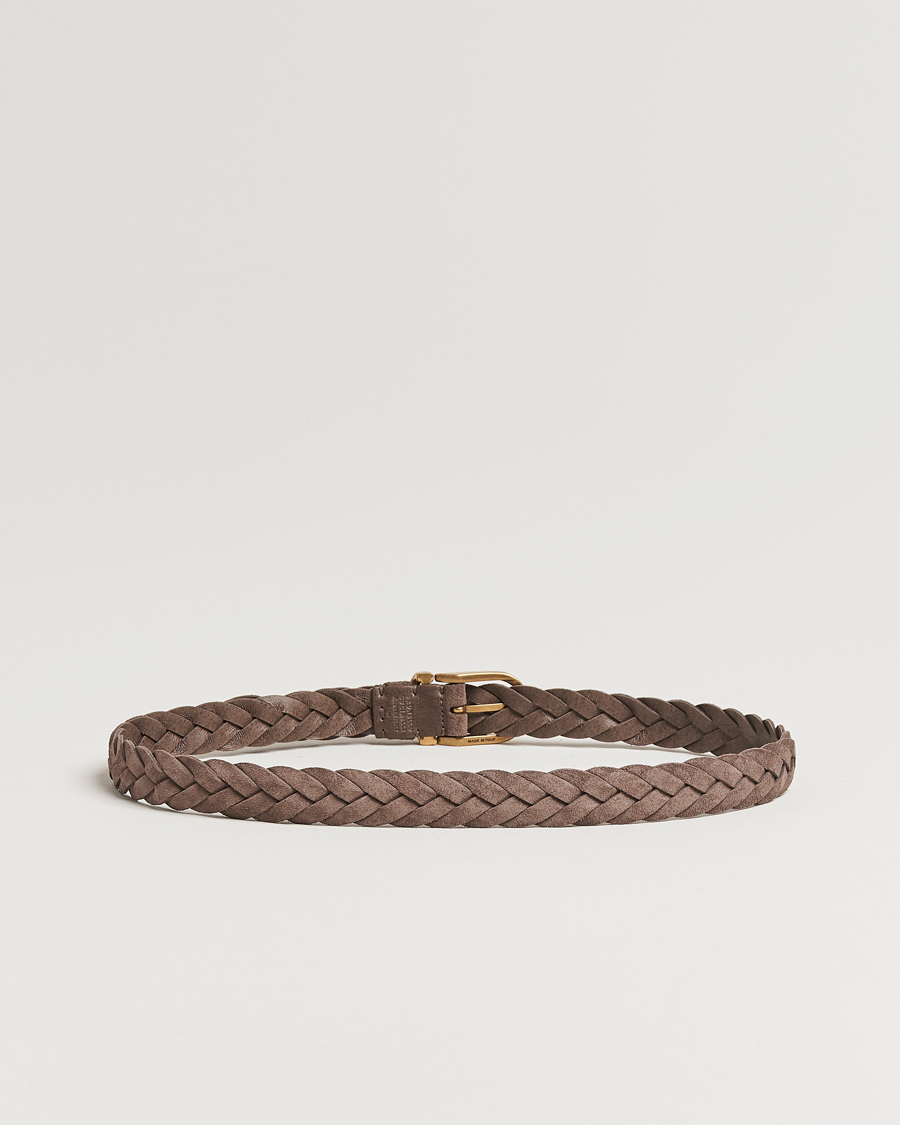 Homme | Brunello Cucinelli Braided Belt Brown Suede | Brunello Cucinelli | Braided Belt Brown Suede