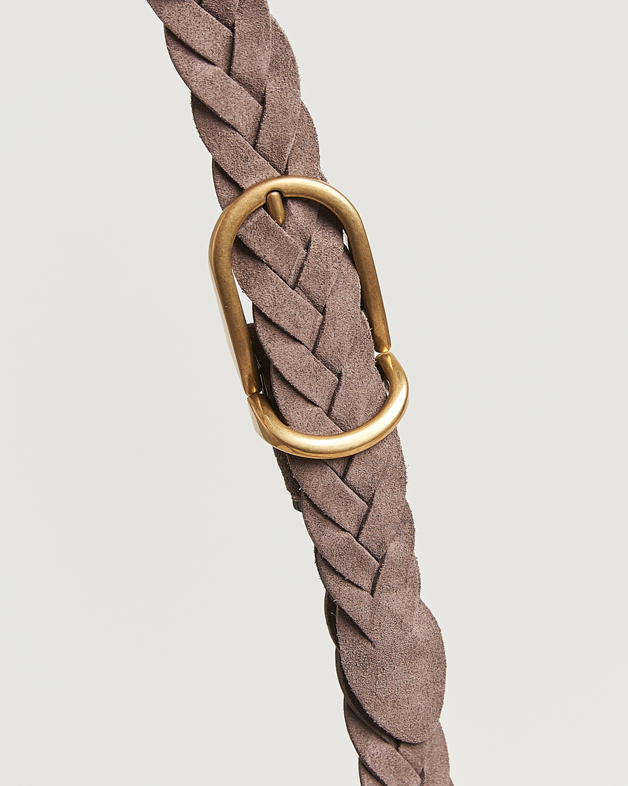 Homme | Brunello Cucinelli Braided Belt Brown Suede | Brunello Cucinelli | Braided Belt Brown Suede
