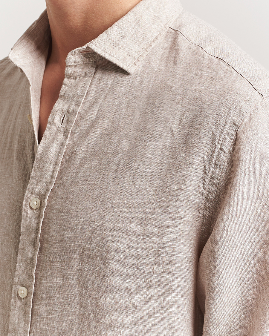 Homme | Chemises | Charles Tyrwhitt | Pure Linen Slim Fit Shirt Oatmeal
