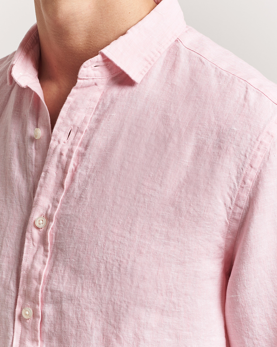 Homme | Chemises | Charles Tyrwhitt | Pure Linen Slim Fit Shirt Pink