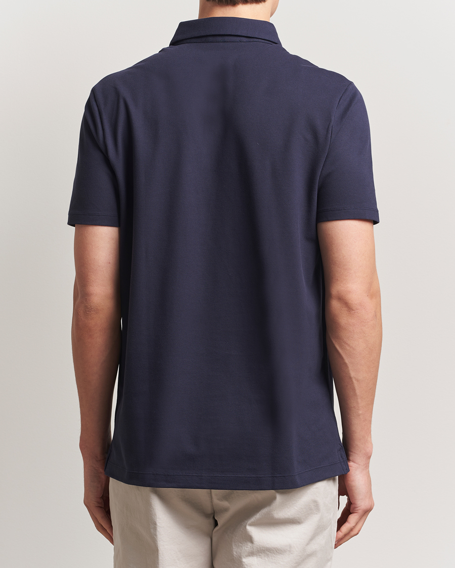 Homme | Polos | Charles Tyrwhitt | Short Sleeve Cotton Pique Polo Navy