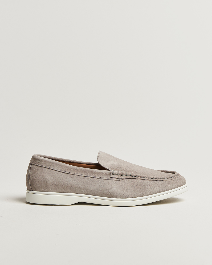 Homme | Loafers | Charles Tyrwhitt | Suede Slip On Loafers Light Grey