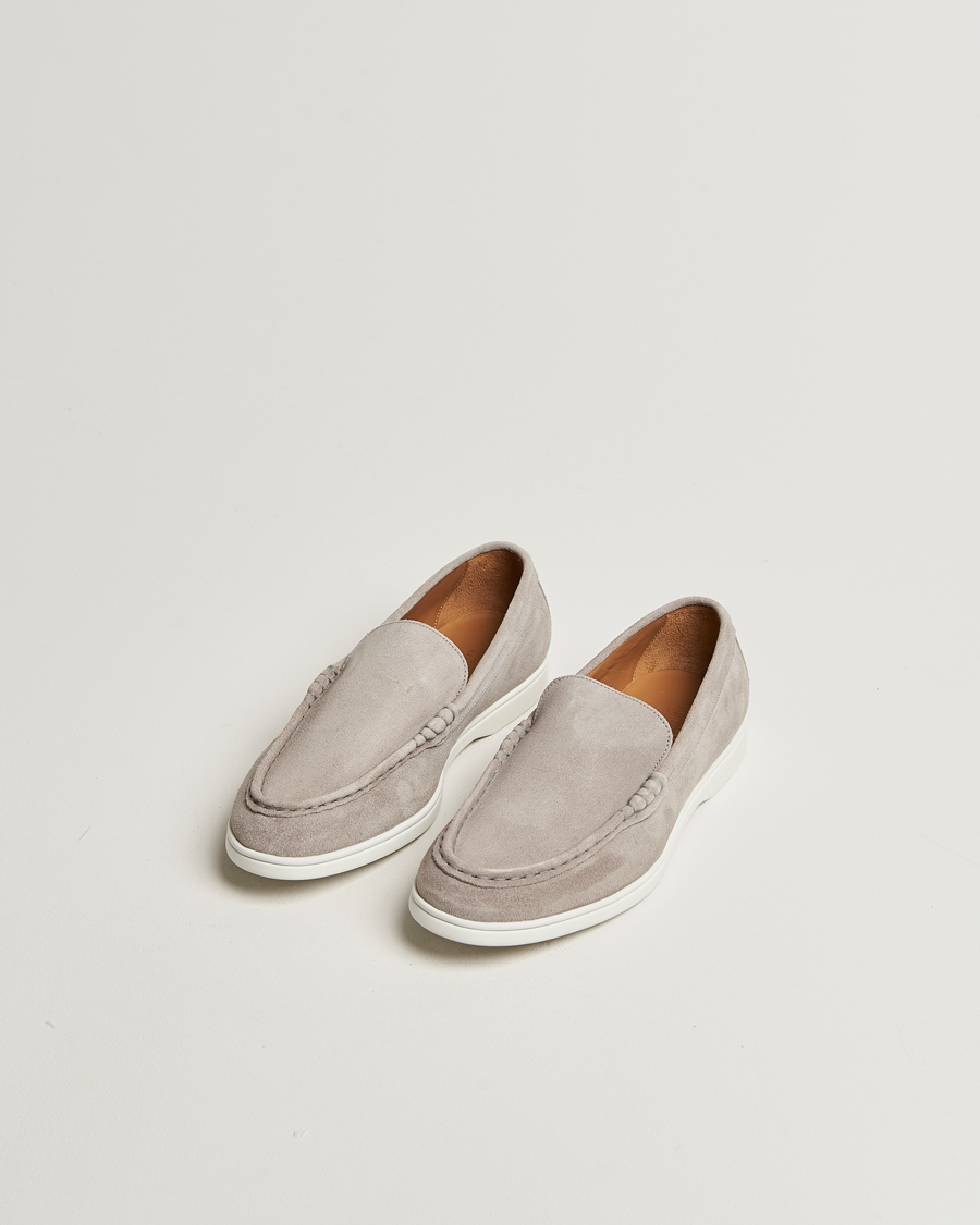Homme | Loafers | Charles Tyrwhitt | Suede Slip On Loafers Light Grey