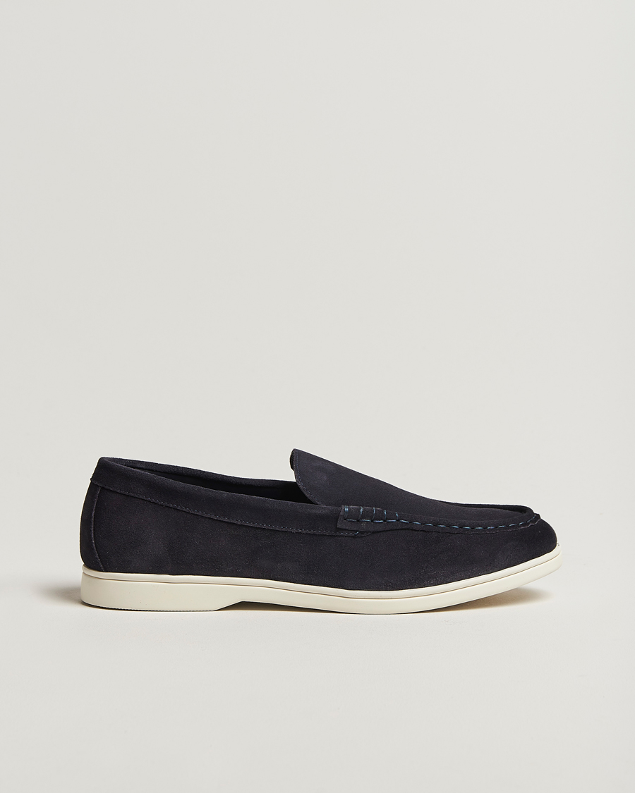 Homme | Loafers | Charles Tyrwhitt | Suede Slip On Loafers Navy