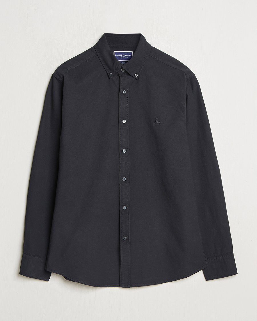 Homme | Chemises | Charles Tyrwhitt | Button Down Stretch Oxford Shirt Black
