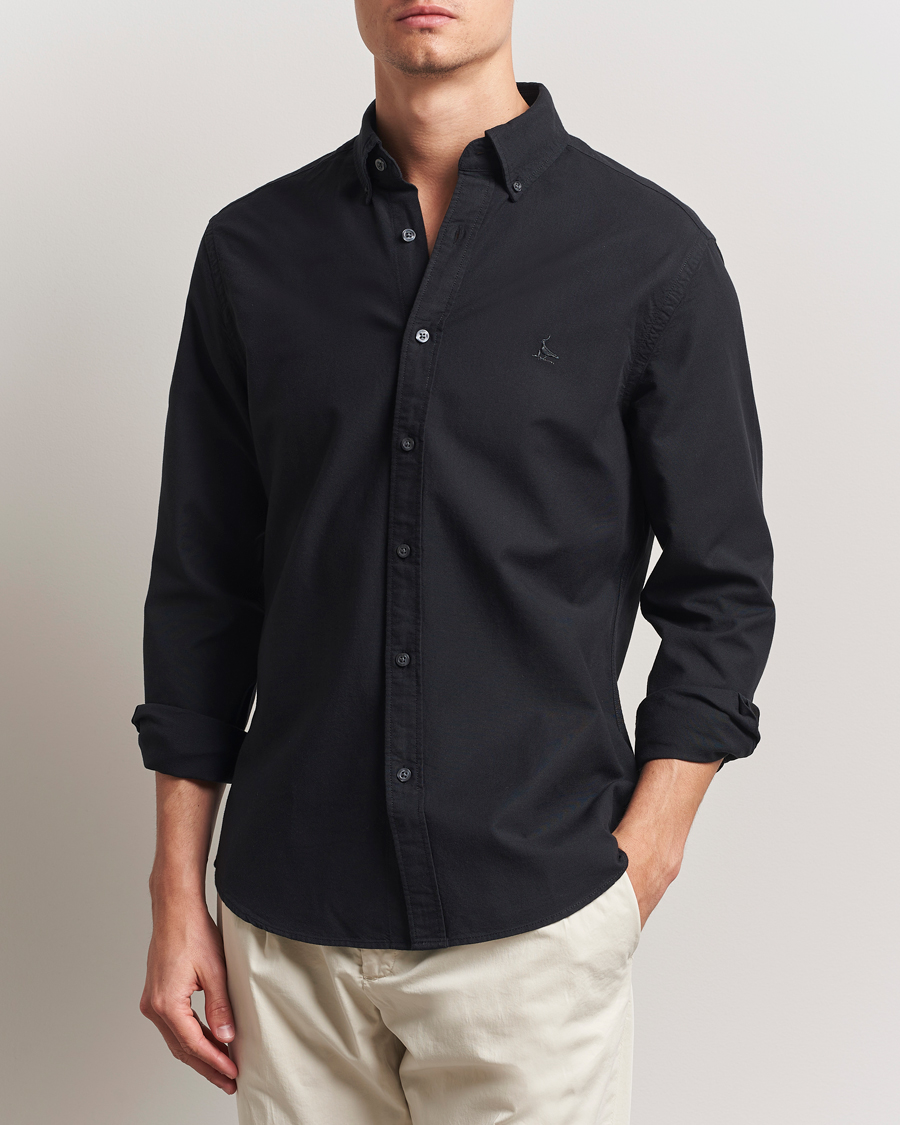Homme | Chemises | Charles Tyrwhitt | Button Down Stretch Oxford Shirt Black