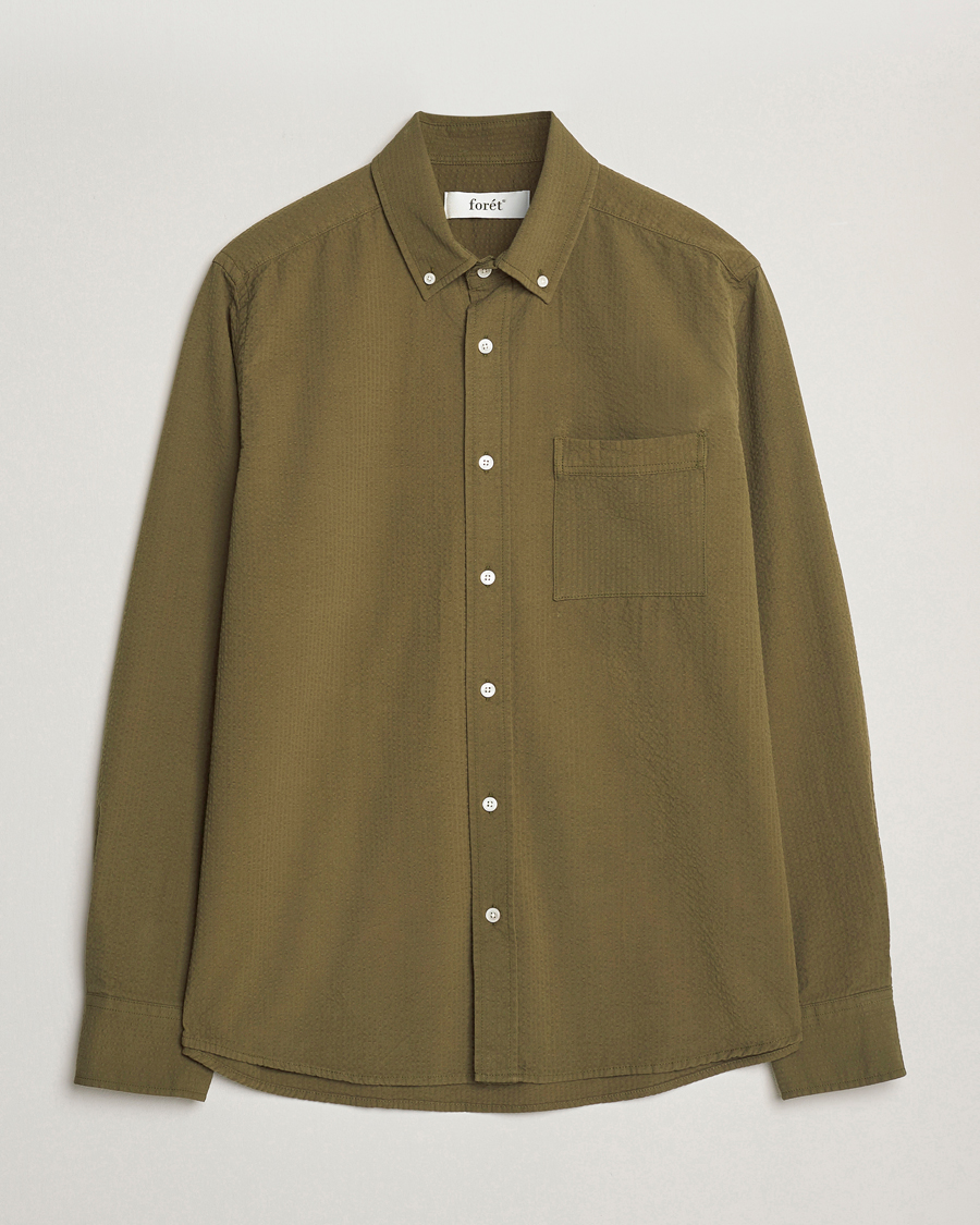 Homme | Chemises | Forét | Hornet Seersucker Shirt Army